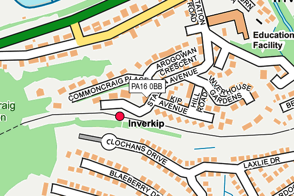 PA16 0BB map - OS OpenMap – Local (Ordnance Survey)