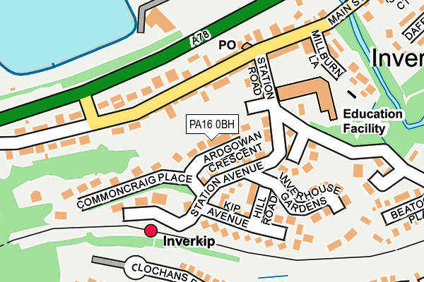 PA16 0BH map - OS OpenMap – Local (Ordnance Survey)