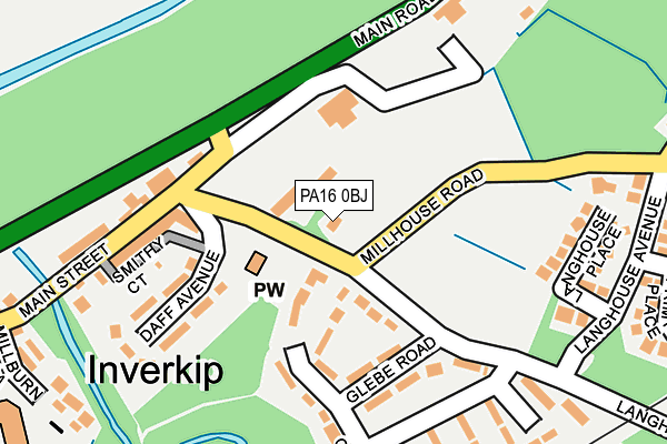 PA16 0BJ map - OS OpenMap – Local (Ordnance Survey)