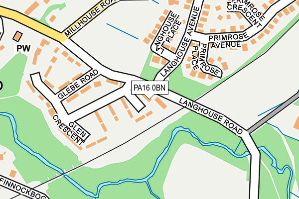 PA16 0BN map - OS OpenMap – Local (Ordnance Survey)