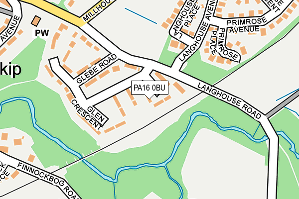 PA16 0BU map - OS OpenMap – Local (Ordnance Survey)