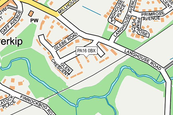 PA16 0BX map - OS OpenMap – Local (Ordnance Survey)