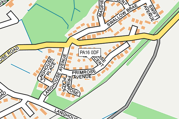 PA16 0DF map - OS OpenMap – Local (Ordnance Survey)