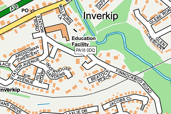 PA16 0DQ map - OS OpenMap – Local (Ordnance Survey)