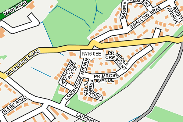 PA16 0EE map - OS OpenMap – Local (Ordnance Survey)