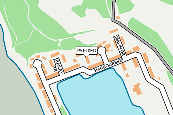 PA16 0EG map - OS OpenMap – Local (Ordnance Survey)