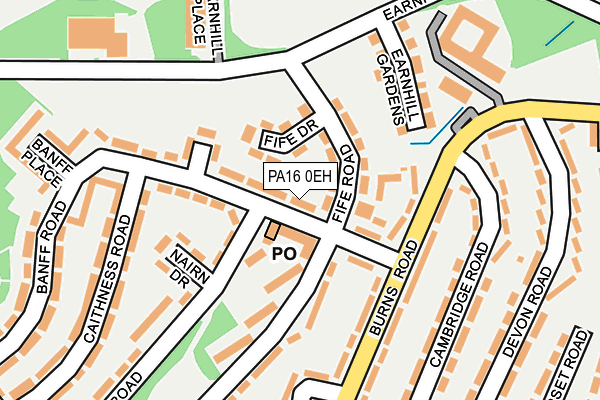 PA16 0EH map - OS OpenMap – Local (Ordnance Survey)