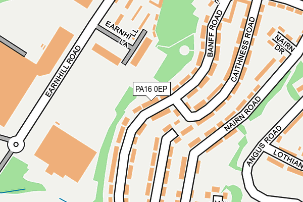 PA16 0EP map - OS OpenMap – Local (Ordnance Survey)