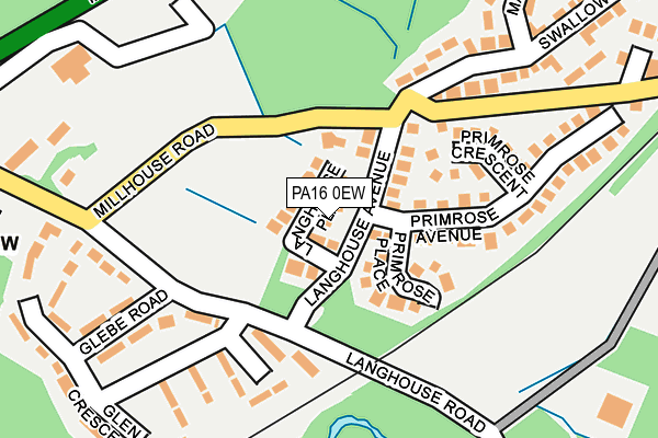 PA16 0EW map - OS OpenMap – Local (Ordnance Survey)