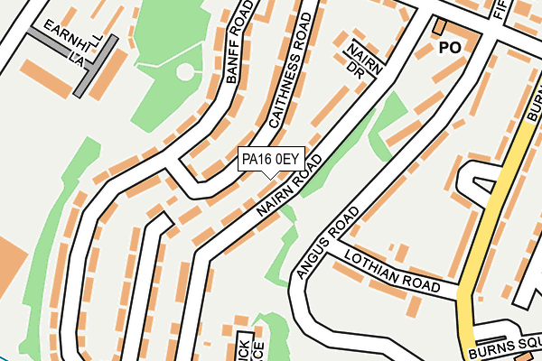 PA16 0EY map - OS OpenMap – Local (Ordnance Survey)