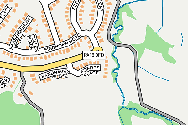 PA16 0FD map - OS OpenMap – Local (Ordnance Survey)