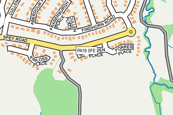 PA16 0FE map - OS OpenMap – Local (Ordnance Survey)