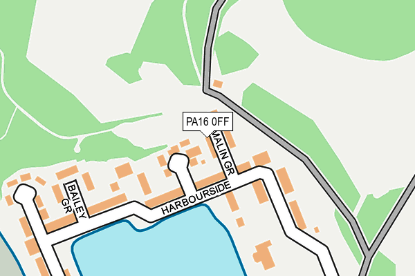 PA16 0FF map - OS OpenMap – Local (Ordnance Survey)