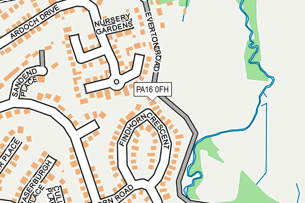 PA16 0FH map - OS OpenMap – Local (Ordnance Survey)