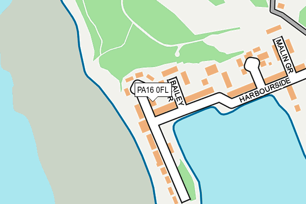 PA16 0FL map - OS OpenMap – Local (Ordnance Survey)