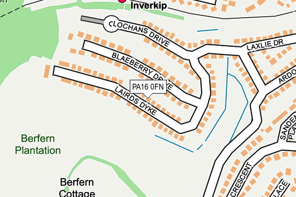 PA16 0FN map - OS OpenMap – Local (Ordnance Survey)