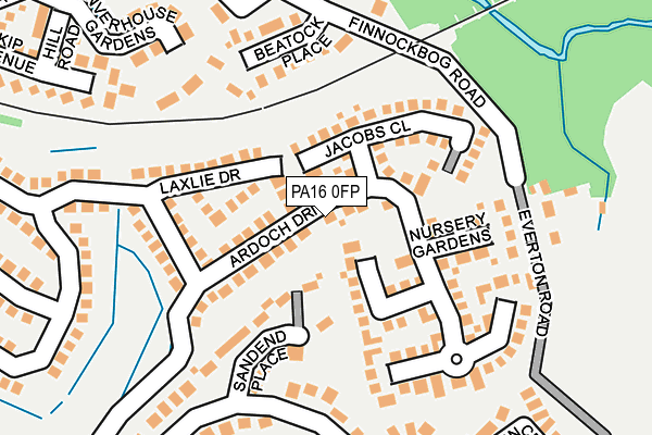 PA16 0FP map - OS OpenMap – Local (Ordnance Survey)