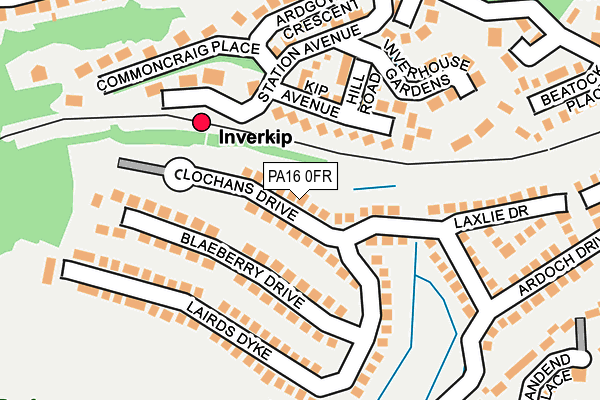 PA16 0FR map - OS OpenMap – Local (Ordnance Survey)