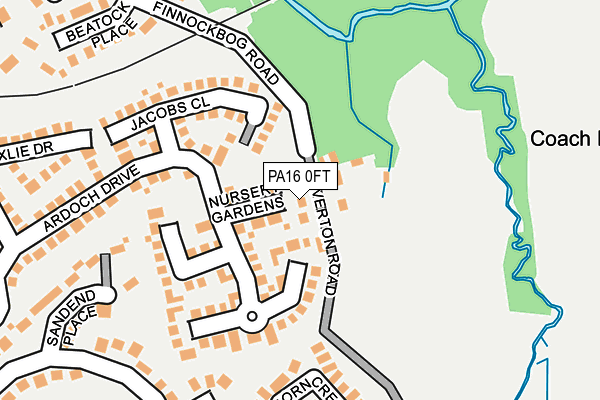 PA16 0FT map - OS OpenMap – Local (Ordnance Survey)