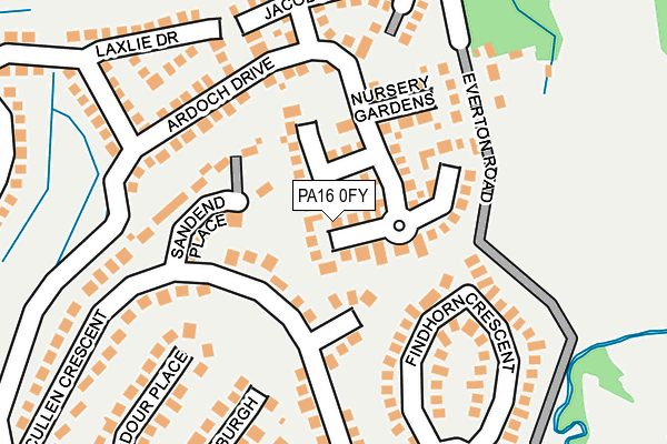 PA16 0FY map - OS OpenMap – Local (Ordnance Survey)