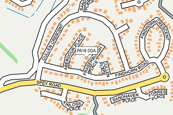 PA16 0GA map - OS OpenMap – Local (Ordnance Survey)