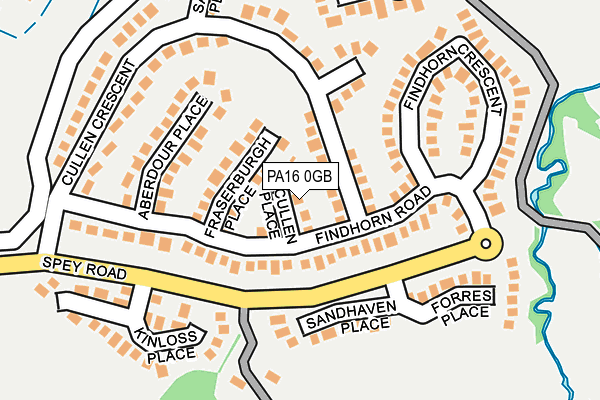 PA16 0GB map - OS OpenMap – Local (Ordnance Survey)