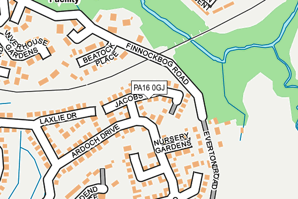 PA16 0GJ map - OS OpenMap – Local (Ordnance Survey)
