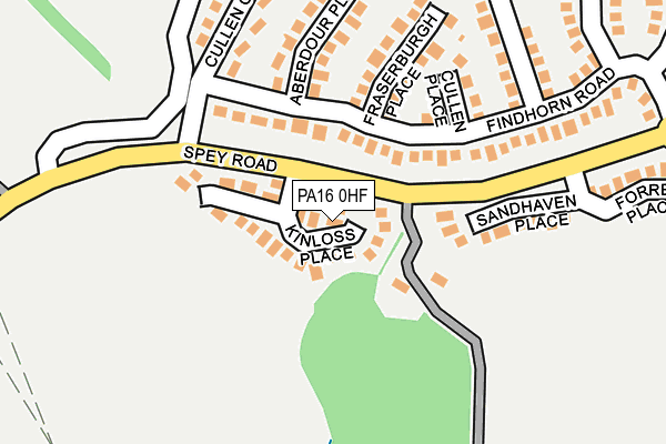 PA16 0HF map - OS OpenMap – Local (Ordnance Survey)