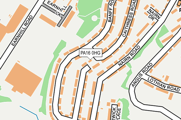 PA16 0HG map - OS OpenMap – Local (Ordnance Survey)