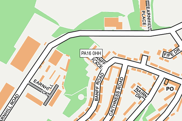 PA16 0HH map - OS OpenMap – Local (Ordnance Survey)