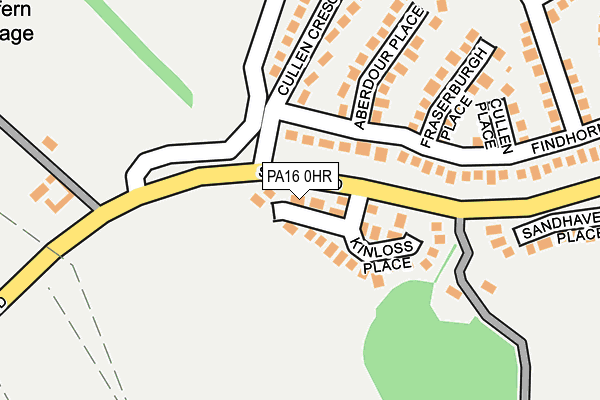 PA16 0HR map - OS OpenMap – Local (Ordnance Survey)