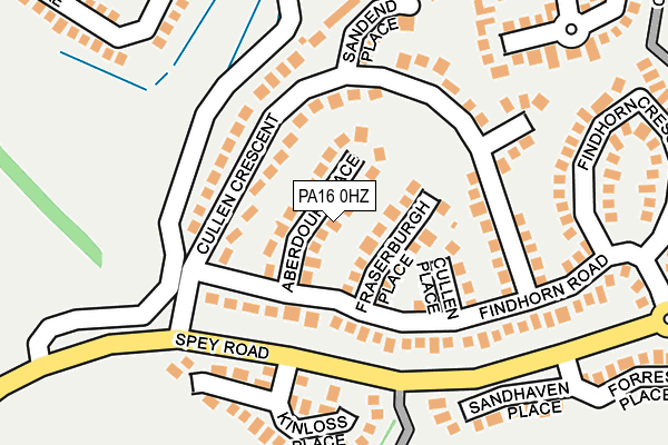 PA16 0HZ map - OS OpenMap – Local (Ordnance Survey)