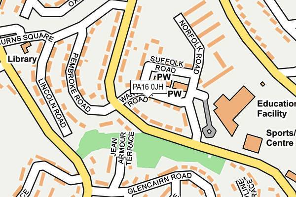 PA16 0JH map - OS OpenMap – Local (Ordnance Survey)