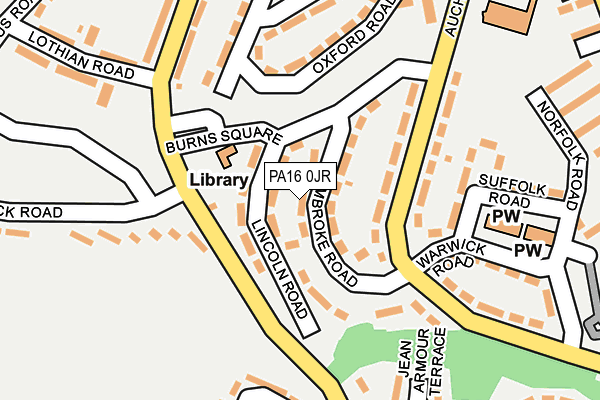 PA16 0JR map - OS OpenMap – Local (Ordnance Survey)