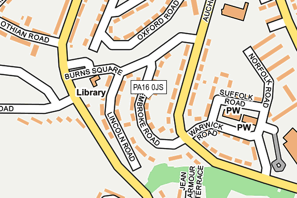 PA16 0JS map - OS OpenMap – Local (Ordnance Survey)