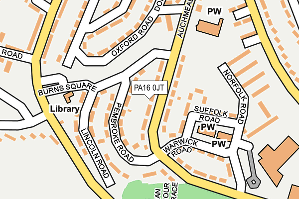 PA16 0JT map - OS OpenMap – Local (Ordnance Survey)