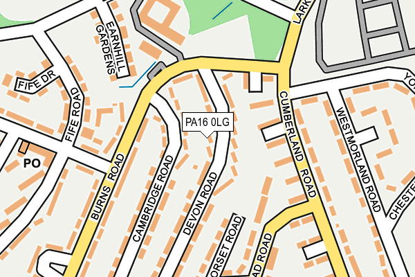 PA16 0LG map - OS OpenMap – Local (Ordnance Survey)