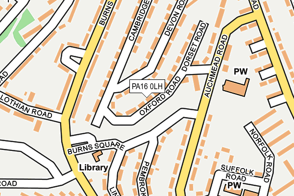 PA16 0LH map - OS OpenMap – Local (Ordnance Survey)