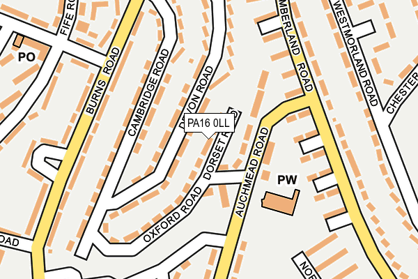 PA16 0LL map - OS OpenMap – Local (Ordnance Survey)