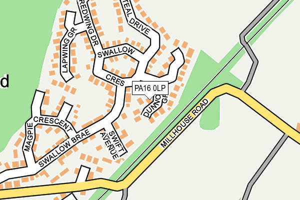 PA16 0LP map - OS OpenMap – Local (Ordnance Survey)