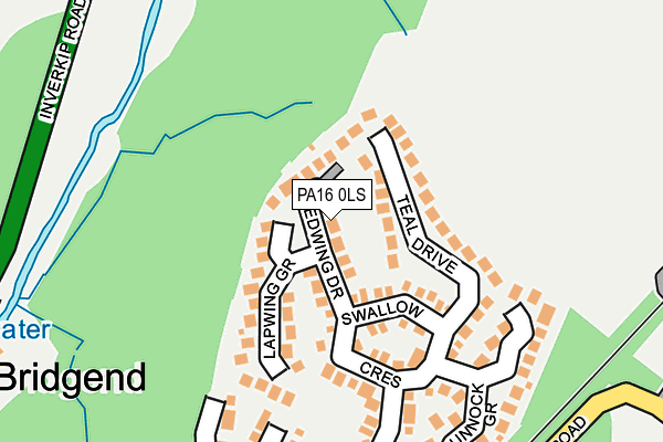 PA16 0LS map - OS OpenMap – Local (Ordnance Survey)