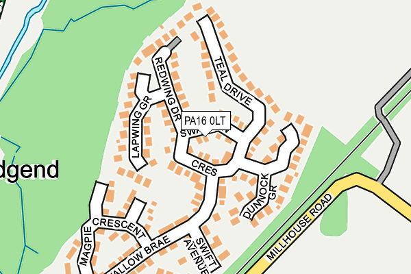 PA16 0LT map - OS OpenMap – Local (Ordnance Survey)