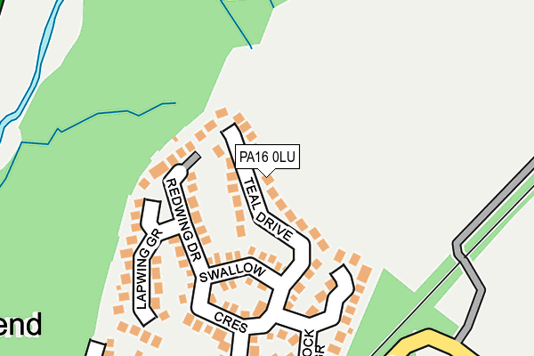 PA16 0LU map - OS OpenMap – Local (Ordnance Survey)