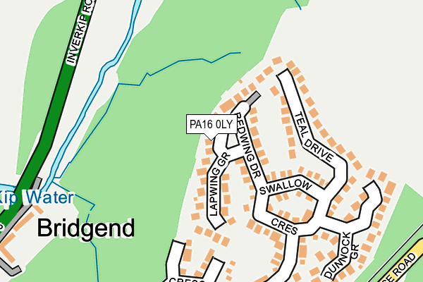 PA16 0LY map - OS OpenMap – Local (Ordnance Survey)