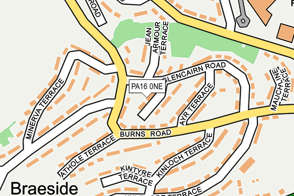 PA16 0NE map - OS OpenMap – Local (Ordnance Survey)