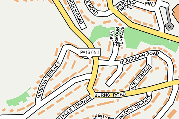 PA16 0NJ map - OS OpenMap – Local (Ordnance Survey)