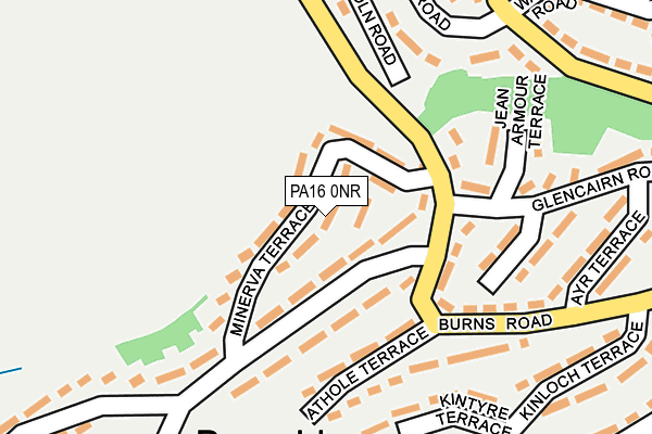 PA16 0NR map - OS OpenMap – Local (Ordnance Survey)