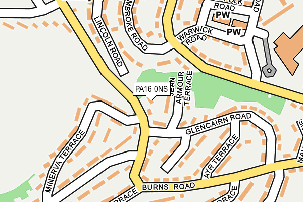 PA16 0NS map - OS OpenMap – Local (Ordnance Survey)