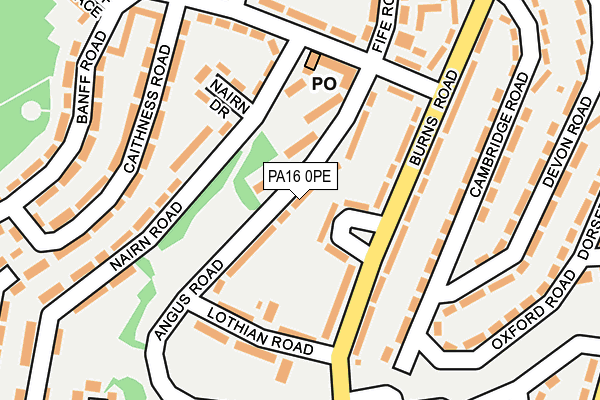 PA16 0PE map - OS OpenMap – Local (Ordnance Survey)