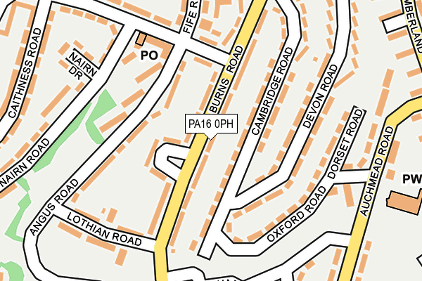 PA16 0PH map - OS OpenMap – Local (Ordnance Survey)